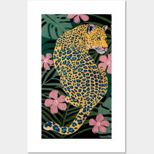 Leopard Among the Flowers Posters and Art